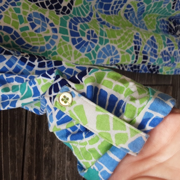 Caribbean Joe & Company turquoise green, blue, & white dress, Size M - Picture 4 of 7